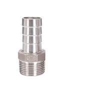 1 pz 6mm 8mm 10mm 12mm 13mm 14mm 15mm 16mm 18mm 19mm Portagomma X 1/8" 1/4" 3/8" 1/2" BSP Filettatura Maschio Raccordo for Tubo in Acciaio Inox 304(18mm,3/4")