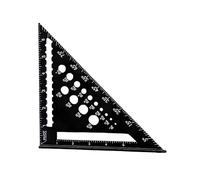 1 pz 7 "multifunzionale triangolo righello set falegnami strumento quadrato, in lega di alluminio triangolo righello layout carpenter righelli di precisione goniometro