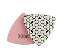 1 pz. 7 pz. 90 mm Triangolo Diamante Lucidatura a Secco Tamponi for Granito Marmo Calcestruzzo Pietra Levigatura Lucidatura Strumenti Accessori(3000grit 1PCS)