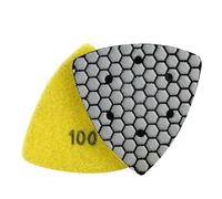 1 pz. 7 pz. 90 mm Triangolo Diamante Lucidatura a Secco Tamponi for Granito Marmo Calcestruzzo Pietra Levigatura Lucidatura Strumenti Accessori(100 grit 1PCS)