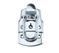 1 pz 76 * 45 mm Air Box Bagaglio Chiusura a levetta chiavFibbia in Metallo Cassetta degli Attrezzi Valigia Attrezzo HardwarArgento/Nero (Argento)