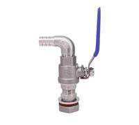 1 pz 8 10 12 13 14 15 16 19 20 25 mm Portagomma 1-1/2" 304 Acciaio Inox Valvola a Sfera Rubinetto Interruttore Serbatoio Acqua(Fit 18mm ID Hose)