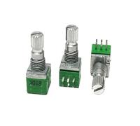1 pz 9 mm albero singolo in metallo, potenziometro in serie a doppia unità RD092F 6 pin B10K B50K B100K B200K albero a fiore 15 mm(200K Ohm)