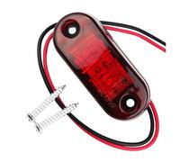 1 Pz 9V-30V LED Luci Posizione Laterali Luce Avvertimento Rosso Arancione Bianco Luci Esterne Rimorchio Camion Camion Roulotte Spazio Laterale Direzione Lampada Freccia Retrovisore(Red)