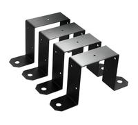 1 pz A40G-Strap Post Ties Nero Recinzione for terrazza Recinzione for terrazza for palo 4x4in Staffa a U Staffe a U nere