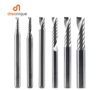 1 pz AAAAA CNC Legno Acrilico Fresa In Alluminio 1-12mm Incisione 3D Singola Flauto Fresa Spiral End Mill Lavorazione Del Legno