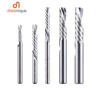 1 pz AAAAA singolo flauto spirale fresa 3.175 gambo spirale mulino in alluminio CNC 3D incisione intaglio bit per la lavorazione del legno Imbottiture taglio