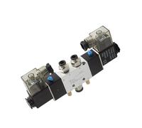 1 pz AC 4V120-06 4V420-15 4V320-10 Elettrovalvola pneumatica a 5 vie e 2 posizioni, attacco interno in lega di alluminio da 1/4"(4V120-06 AC220,W 8mm fittings)