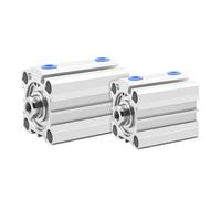 1 pz ACQ12/16/20/25/32/40-10-20-25-30-40-50-60-B Cilindro pneumatico sottile Pistone Cilindro compatto a doppia azione Filettatura esterna(Stroke 90mm,ACQ25 (No Magnet))