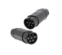 1 pz. Adattatore for EV di tipo 2, 32 A, 22 KW, GB/T, convertitore for EV di tipo 2 con controllo della temperatura for una ricarica rapida e sicura.(GBT to Type2 22KW)