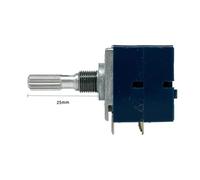 1 pz ALPS RK27 Potenziometro rotativo a volume seghettato a doppia unità 50K 100K 50Ax2 100AX2 Doppio slot 8 pin Albero a fiore da 25,0 mm(50K Ohm)