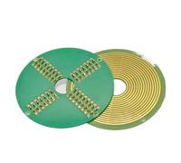 1 pz Anello di contatto ultrasottile PCB conduttivo a disco Versione conduttiva personalizzata non standard(Inner-12.7mm -6 way gold plated)