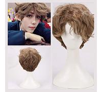 1 pz Animali fantastici e dove trovarli Newt Scamandro Parrucca riccia marrone Parrucca cosplay Newt Eddie Redmayne Parrucca marrone