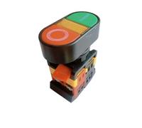 1 pz APBB-22&25N Interruttore a doppio pulsante con ripristino automatico Start-stop NO NC con lampada LED 22 mm(AC110)