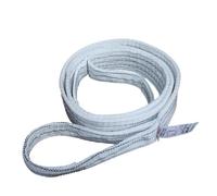 1 pz. Attrezzi for sollevamento gru Cinghia industriale con occhiello piatto Doppio anello Orecchio Rinforzo Colore bianco Peso del cuscinetto da 1 tonnellata a 3 tonnellate(2 Tons Length 2m)