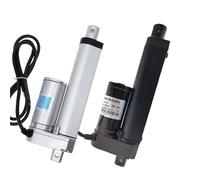 1 pz Attuatore lineare elettrico 200 mm 150 mm 12 V/24 V Corsa motore Controller motore lineare 100/300/500/700/1000/1200/1500 N(12V 1500N 4mm s,Black 200mm)