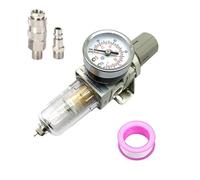 1 pz AW2000-02 Compressore Pneumatico Filtro Aria Fonte Trattamento Filtri Regolatore di Pressione Manometro Separatore Olio con raccordo (Color : AW2000-02 F PC10-02)