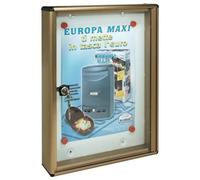 1 PZ BACHECA PORTA AVVISI ALUBOX ALLUMINIO BRONZATO 1XA4 MM 300X50 H.MM 400