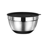 1 pz base in silicone addensata con coperchio ciotola di cottura antiscivolo for insalata in acciaio inox sbattitore for uova for la in cucina(14cm)