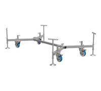 1 PZ BASE TRABATTELLO GRIM EU 75 50047 MARCHETTI ACCIAIO ZINC CM 165X75 + 4 RUOTE +4 STABILIZZATORI