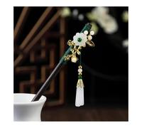 1 pz bastone per capelli in legno stile cinese fiore forcina con nappa elegante signora clip per capelli accessori per capelli vintage (14)