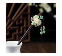 1 pz bastone per capelli in legno stile cinese fiore forcina con nappa elegante signora clip per capelli accessori per capelli vintage (13)