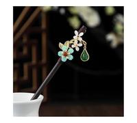 1 pz bastone per capelli in legno stile cinese fiore forcina con nappa elegante signora clip per capelli accessori per capelli vintage (17)