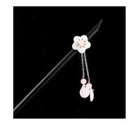 1 pz bastone per capelli in legno stile cinese fiore forcina con nappa elegante signora clip per capelli accessori per capelli vintage (9)