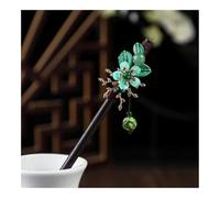 1 pz bastone per capelli in legno stile cinese fiore forcina con nappa elegante signora clip per capelli accessori per capelli vintage (15)