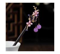 1 pz bastone per capelli in legno stile cinese fiore forcina con nappa elegante signora clip per capelli accessori per capelli vintage (7)