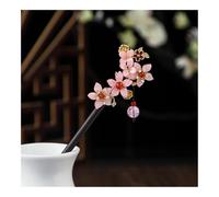 1 pz bastone per capelli in legno stile cinese fiore forcina con nappa elegante signora fermaglio per capelli accessori per capelli vintage (C)