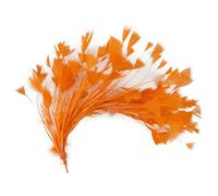 1 pz. Bellissimo mazzo di fiori di piume di tacchino, decorazione per spettacoli teatrali, mazzo di fiori pieghevole, bouquet da sposa, copricapo, artigianato, piume - arancione - 1 pz.