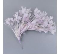 1 pz. Bellissimo mazzo di fiori di piume di tacchino, decorazione per spettacoli teatrali, mazzo di fiori pieghevole, bouquet da sposa, copricapo, artigianato, piume, viola chiaro, 1 pz.