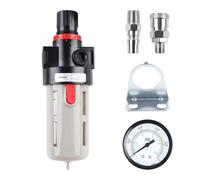 1 pz BFR-2000 Separatore olio-acqua Filtro pneumatico Processore aria con coperchio protettivo Manometro e elemento filtrante in rame(BFR-2000-A)