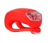 1 PZ Bike Light Set LED Silicone Brillante Bittimo Bike Bicycle Bicycle Front Lampada Lampada posteriore da ciclismo Torcia elettrica Kit flash Set-batteria inclusa (rosso)