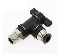 1 pz BL Pneumatic Push In Quick Joint Connector Valvola manuale for girare l'interruttore Raccordi for tubi PU con limitazione di corrente a sfera manuale(BL 10mm,1/8")