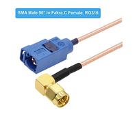 1 pz. Blu fakra c maschio a Sma. Spina maschio ad angolo retto Rf. Coassiale RG316. Navigazione Compatible With auto trecc GPS Cavo di prolunga adattatore antenna(SMA M90 to Fakra C F,2M)