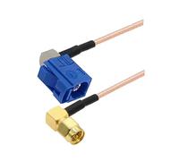 1 pz. Blu fakra c maschio a Sma. Spina maschio ad angolo retto Rf. Coassiale RG316. Navigazione Compatible With auto trecc GPS Cavo di prolunga adattatore antenna(SMAM90 to Fakra CF90,0.15M)