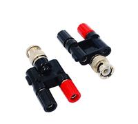 1 pz BNC maschio spina a 4 mm doppia banana femmina presa jack morsetto RF coassiale connettore adattatore splitter