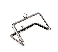 1 pz borsa borsa maniglia borse metallo bacio chiusura telaio 13,8 centimetri borsa clip, Nero , One Size