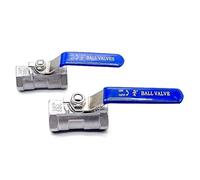 1 pz BSPT 1/4 "3/8" 1/2 "3/4" 1 "1-1/4" 1-1/2 "Femmina in Acciaio Inox SS304 Valvola a Sfera a Porta Completa con Maniglia in Vinile Filo Valvole(1.25 Inch)