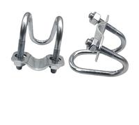 1 pz bullone a U 20 25 32 40 50 M8 morsetto for tubo doppio zincato vite in acciaio connettore ponteggio fissaggio morsetto a croce(M8x25x40mm)