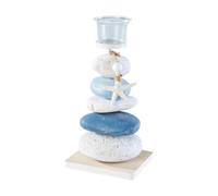 1 pz Candeliere A Tema Mare Portacandele Ocean Pilastro Portacandele Bordo In Legno Romantico Base in Legno Nautico Tavolo Decorazione Aromaterapia Tavolo Da Pranzo