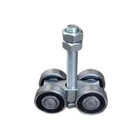 1 pz. Carrello portaoggetti a doppia ruota con gancio for porta scorrevole del fienile, carrello portaoggetti a 4 ruote con rulli(Beige)