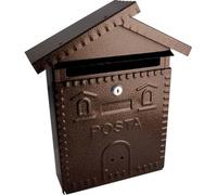 1 PZ CASSETTA POSTA CASETTA 700 ACCIAIO VERN NERO/RAME MM 280X90 H.MM 350