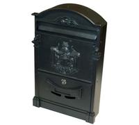 1 PZ CASSETTA POSTA REGIA EFFE ALLUMINIO PRESSOFUSO NERO MM 260X90 H.MM 410