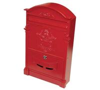 1 PZ CASSETTA POSTA REGIA EFFE ALLUMINIO PRESSOFUSO ROSSO MM 260X90 H.MM 410