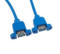 1 pz Cavo di prolunga USB2.0 USB 3.0 Cavo di prolunga maschio-femmina Sincronizzazione dati senza vite Connettore for montaggio a pannello for PC Stampante Disco rigido(USB 3.0 F-F 0.6m)