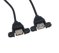1 pz Cavo di prolunga USB2.0 USB 3.0 Cavo di prolunga maschio-femmina Sincronizzazione dati senza vite Connettore for montaggio a pannello for PC Stampante Disco rigido(USB 2.0 F-F 1.5m)