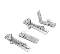 1 pz Cerniera in acciaio inossidabile Piastra in acciaio sinistra Porta superiore inferiore Cerniera di posizionamento Asse terrestre Albero rotante Segreto(90 degree heaven and earth rotating shaft)